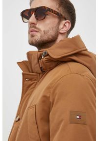 TOMMY HILFIGER - Tommy Hilfiger kurtka puchowa męska kolor brązowy zimowa. Kolor: brązowy. Materiał: puch. Sezon: zima #6