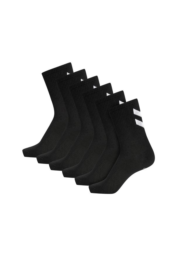Skarpetki czarne Hummel hmlCHEVRON 6-PACK SOCKS uniwersalne. Kolor: czarny. Sport: fitness