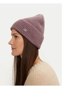 Calvin Klein Czapka Chunky K60K612873 Fioletowy. Kolor: fioletowy. Materiał: wełna, materiał