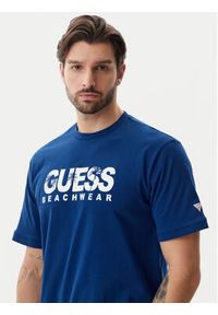 Guess T-Shirt F5GI11 I3Z14 Niebieski Oversize. Kolor: niebieski. Materiał: bawełna