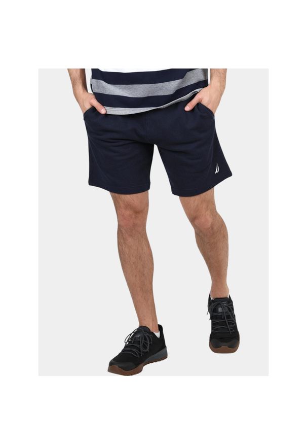 Spodenki jogger męskie Nautica Trinidad. Kolor: niebieski. Materiał: bawełna