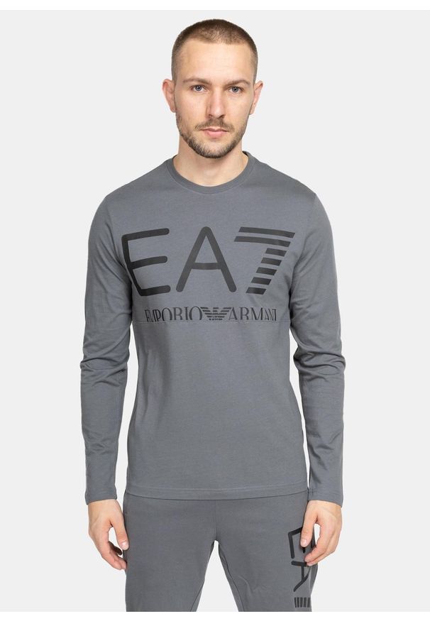 Longsleeve męski EA7 Emporio Armani (6KPT30 PJ6EZ 1977). Kolor: szary. Długość rękawa: długi rękaw. Styl: sportowy