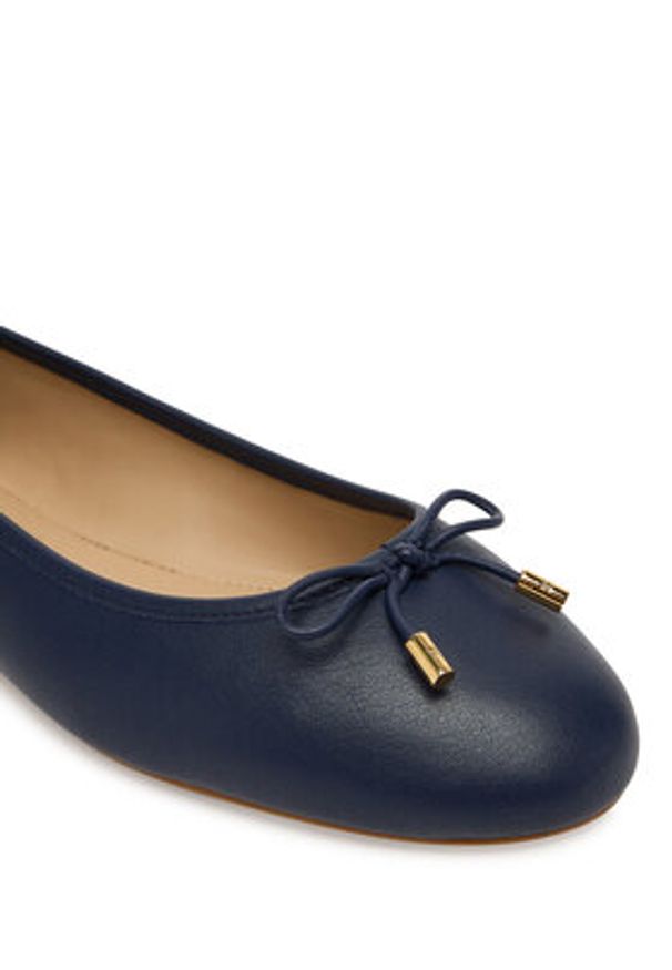 Lauren Ralph Lauren - LAUREN RALPH LAUREN Baleriny Jayna 802940728004 Granatowy. Kolor: niebieski. Materiał: skóra
