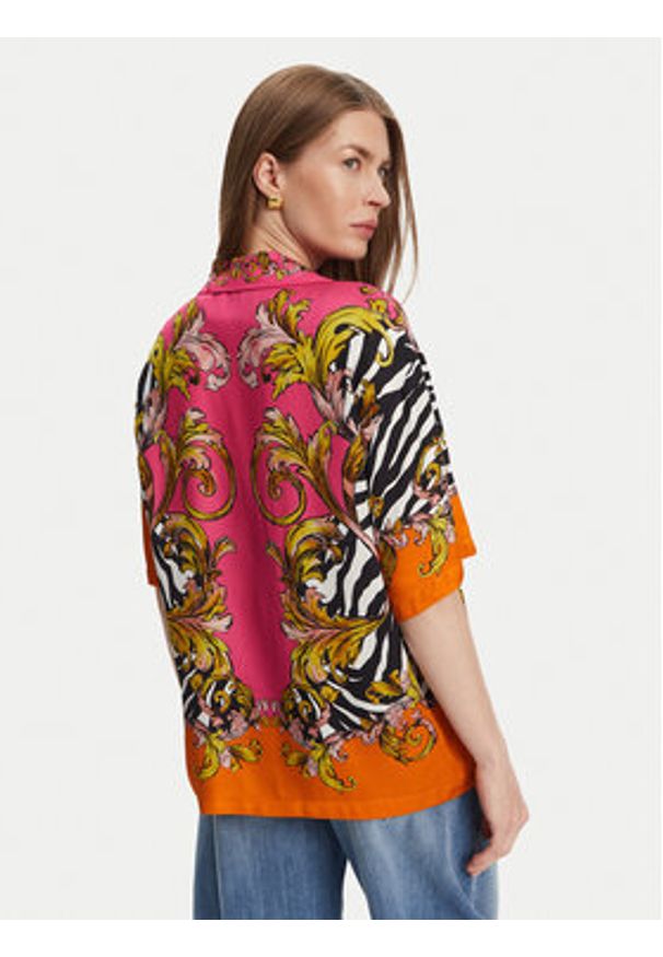 Versace Jeans Couture Koszula 78HAL2P9 Różowy Relaxed Fit. Kolor: różowy. Materiał: wiskoza