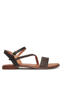 Geox Sandały D Sozy Plus D55DQD 081KY C9B1G Czarny. Kolor: czarny. Materiał: skóra