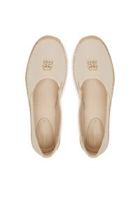 TOMMY HILFIGER - Tommy Hilfiger Espadryle Th Logo Leather Espadrille FW0FW08540 Beżowy. Kolor: beżowy. Materiał: skóra