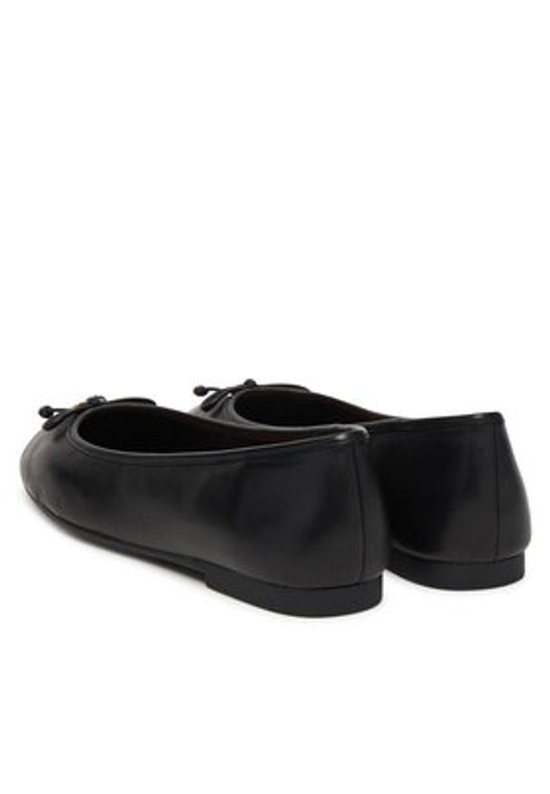 TOMMY HILFIGER - Tommy Hilfiger Baleriny Smooth Lthr Ballet FW0FW09006 Czarny. Kolor: czarny. Materiał: skóra