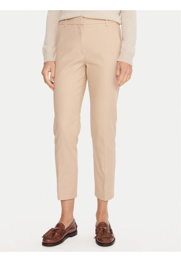 Weekend Max Mara Spodnie materiałowe Vite 2415131031 Beżowy Regular Fit. Kolor: beżowy. Materiał: bawełna