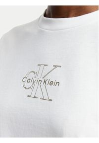 Calvin Klein Jeans T-Shirt Classic Monologo LV047D873G Biały Regular Fit. Kolor: biały. Materiał: bawełna #5
