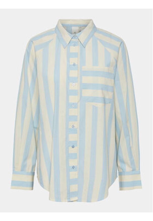 YAS Koszula Monday 26032760 Niebieski Regular Fit. Kolor: niebieski. Materiał: bawełna