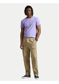 Polo Ralph Lauren T-Shirt 710671438434 Fioletowy Custom Slim Fit. Typ kołnierza: polo. Kolor: fioletowy. Materiał: bawełna #3