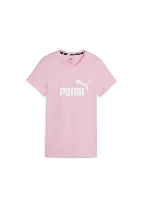 Puma - Koszulka damska PUMA ESS Logo Tee. Kolor: różowy. Długość rękawa: krótki rękaw. Długość: krótkie