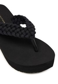 TOMMY HILFIGER - Tommy Hilfiger Japonki Th Wedge Braided Summer Sandal FW0FW09198 Czarny. Kolor: czarny. Materiał: materiał #4