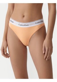 Calvin Klein Underwear Stringi LV00QF8518 Pomarańczowy jasny. Kolor: pomarańczowy. Materiał: bawełna #1