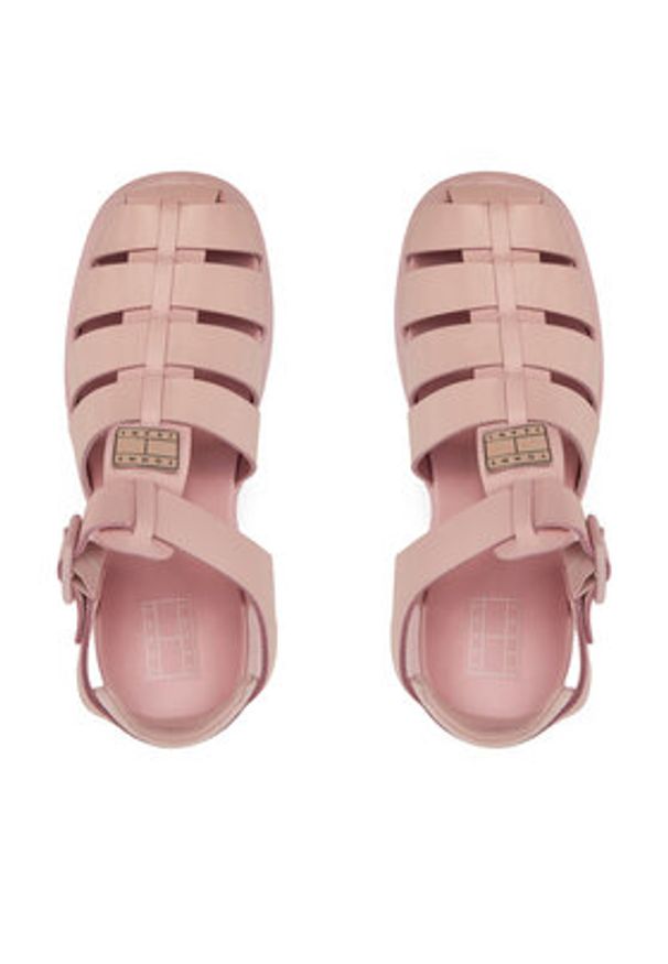 Tommy Jeans Sandały EN0EN02751 Różowy. Kolor: różowy. Materiał: skóra