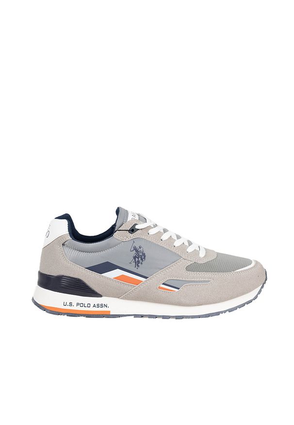 U.S. Polo Assn. Sneakersy "Tabry003" | Tabry 003 | Mężczyzna | Szary. Kolor: szary. Materiał: materiał, skóra ekologiczna. Wzór: nadruk, aplikacja