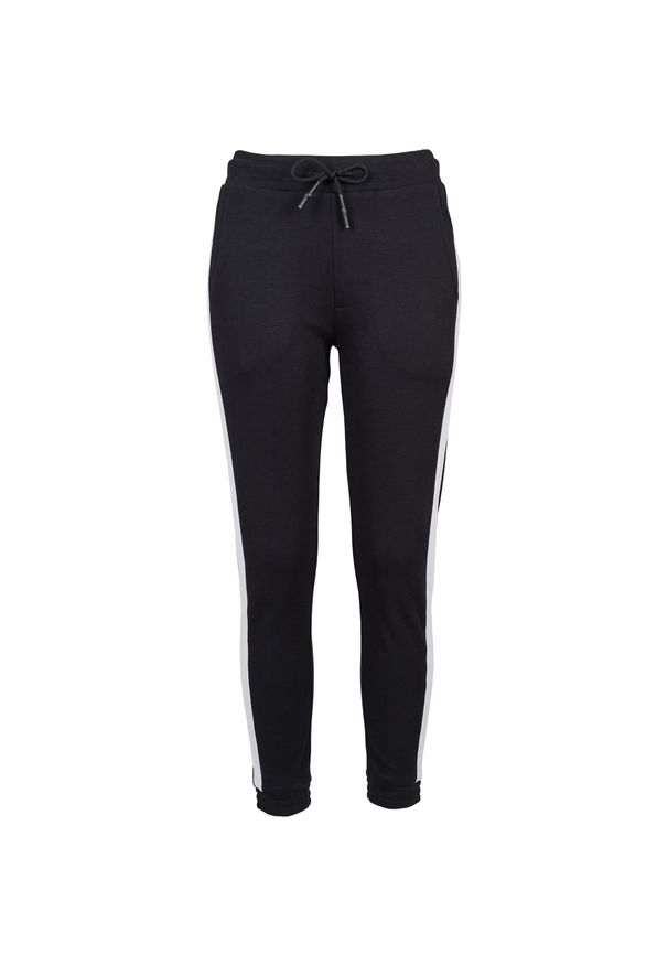 Urban Classics - Spodnie damskie Urban Classic interlock 2.0. Kolor: czarny, wielokolorowy, biały. Długość: długie