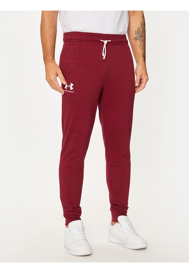 Under Armour Spodnie dresowe Ua Rival Terry Jogger 1380843 Czerwony Fitted Fit. Kolor: czerwony. Materiał: bawełna