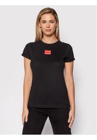 Hugo T-Shirt The Slimtee 50456008 Czarny Slim Fit. Kolor: czarny. Materiał: bawełna #1