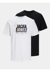 Jack & Jones - Jack&Jones Komplet 2 t-shirtów Map Logo 12260796 Czarny Regular Fit. Kolor: czarny. Materiał: bawełna