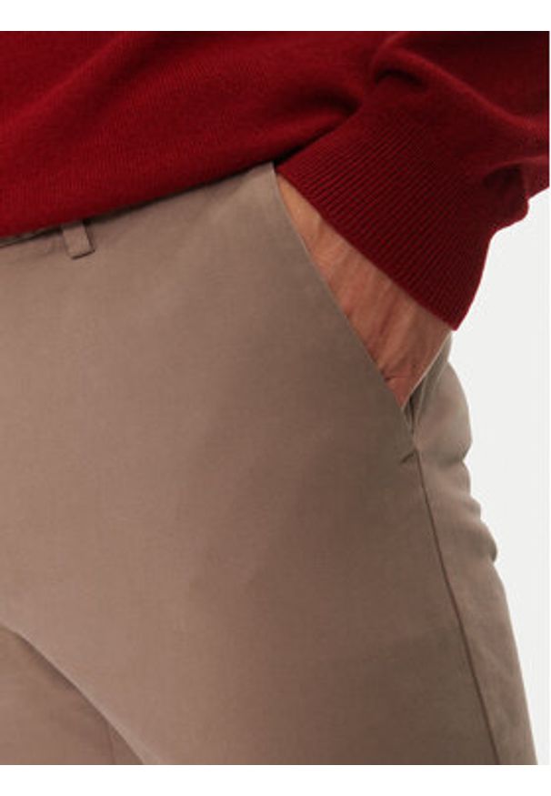 BOSS - Boss Chinosy Kaito1 50487966 Beżowy Slim Fit. Kolor: beżowy. Materiał: bawełna