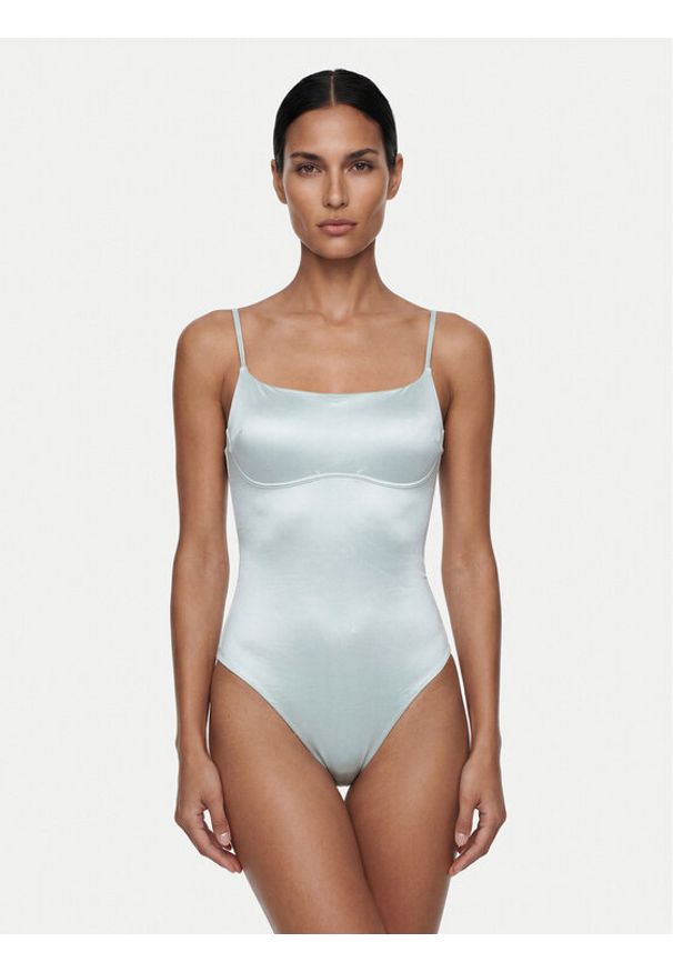 Calvin Klein Swimwear Strój kąpielowy LV00Q61120 Szary. Kolor: szary. Materiał: syntetyk