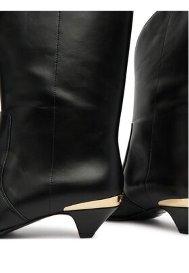 Love Moschino - LOVE MOSCHINO Botki JA24363G0NIA0000 Czarny. Kolor: czarny. Materiał: skóra