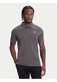 Guess Polo Z5YP02 K9WF1 Szary Regular Fit. Typ kołnierza: polo. Kolor: szary. Materiał: bawełna