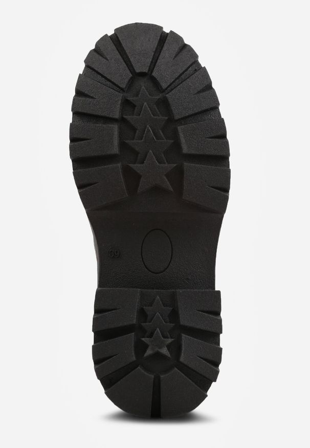 Born2be - Czarne Sznurowane Półbuty Oksfordki VICES na Grubej Podeszwie Anatea. Okazja: na co dzień. Zapięcie: sznurówki. Kolor: czarny. Materiał: jeans. Styl: elegancki, klasyczny, casual