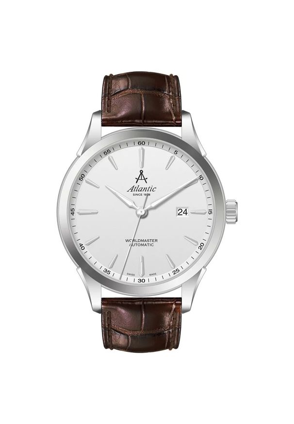 Atlantic - ATLANTIC PROMOCJA ZEGAREK Worldmaster 52759.41.21S. Materiał: skóra, materiał. Styl: klasyczny, elegancki