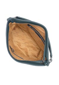 Wittchen - Torebka worek ze skośnym suwakiem. Kolor: zielony. Wzór: aplikacja. Materiał: skórzane. Styl: elegancki, sportowy #5