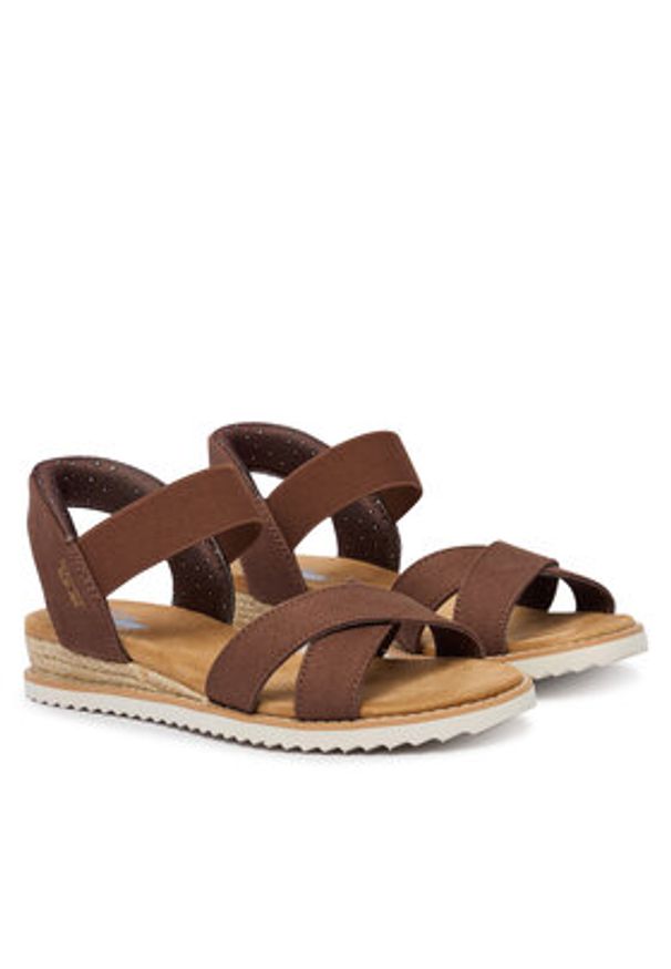 skechers - Skechers Sandały BOBS Desert Kiss - Golden Lily 114418/CHOC Brązowy. Kolor: brązowy. Materiał: materiał