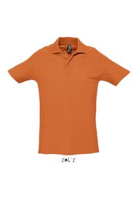 SOL'S - Polo Sol's Spring Ii. Typ kołnierza: polo. Kolor: pomarańczowy. Materiał: bawełna. Styl: elegancki #1