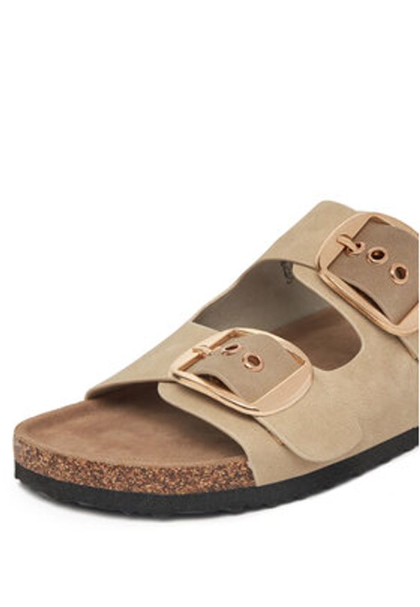 Jenny - JENNY Klapki LB-P1597-YLD Beżowy. Kolor: beżowy. Materiał: materiał, syntetyk