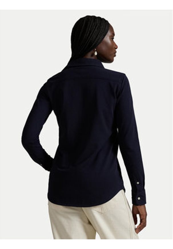 Polo Ralph Lauren Koszula 211924258012 Granatowy Slim Fit. Typ kołnierza: polo. Kolor: niebieski. Materiał: bawełna