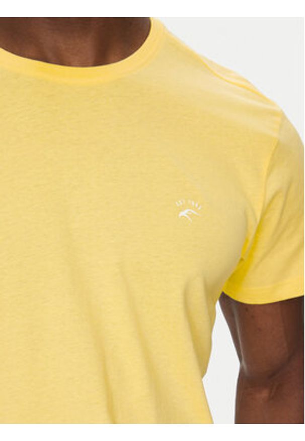 INDICODE T-Shirt Kloge 40-915 Żółty Regular Fit. Kolor: żółty. Materiał: bawełna