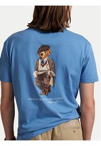 Polo Ralph Lauren T-Shirt 710P00084001 Niebieski Custom Slim Fit. Typ kołnierza: polo. Kolor: niebieski. Materiał: bawełna
