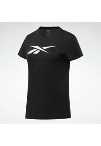 Reebok - Koszulka T-shirt na co dzień damska REEBOK bawełna. Kolor: czarny. Materiał: bawełna
