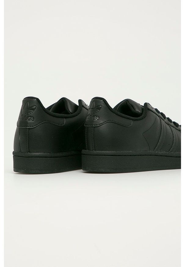 adidas Originals - Buty skórzane Superstar. Nosek buta: okrągły. Zapięcie: sznurówki. Kolor: czarny. Materiał: skóra. Model: Adidas Superstar
