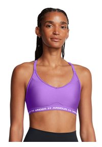 Biustonosz treningowy damski Under Armour UA Crossback Low Bra - fioletowy. Kolor: fioletowy. Materiał: elastan, poliester