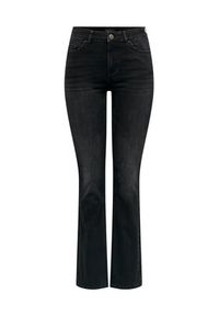 only - ONLY Jeansy 15286686 Czarny Flared Fit. Kolor: czarny #6