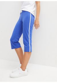 bonprix - Spodnie rybaczki z bawełny ze stretchem (2 pary). Kolor: niebieski. Materiał: bawełna. Styl: sportowy #1