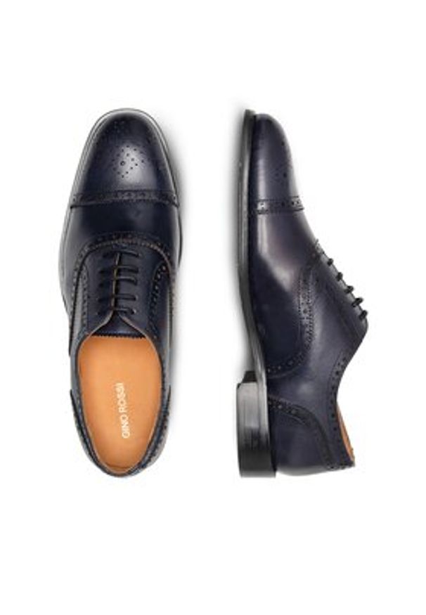 Gino Rossi Półbuty FLAVIO-03 124AM Granatowy. Kolor: niebieski. Materiał: skóra