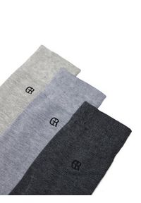 Gino Rossi Zestaw 3 par wysokich skarpet męskich CEO_AS_GR_01_W_AW25 (3-pack). Szary. Kolor: szary. Materiał: materiał, bawełna