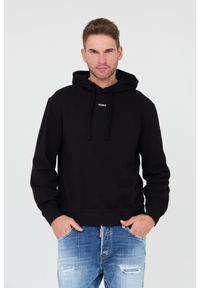 Hugo - HUGO Czarna męska bluza Sweatshirt with hood, Rozmiar S. Typ kołnierza: kaptur. Kolor: czarny