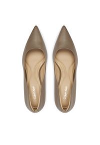 Calvin Klein Szpilki Ess Stiletto 70 HW0HW02607 Beżowy. Kolor: beżowy. Materiał: skóra. Obcas: na szpilce