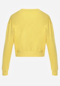 Born2be - Żółta Bluza z Dodatkiem Bawełny Wykończona Ściągaczami Evilaya. Okazja: na co dzień. Kolor: żółty. Materiał: bawełna. Długość rękawa: długi rękaw. Długość: długie. Styl: casual, sportowy #5