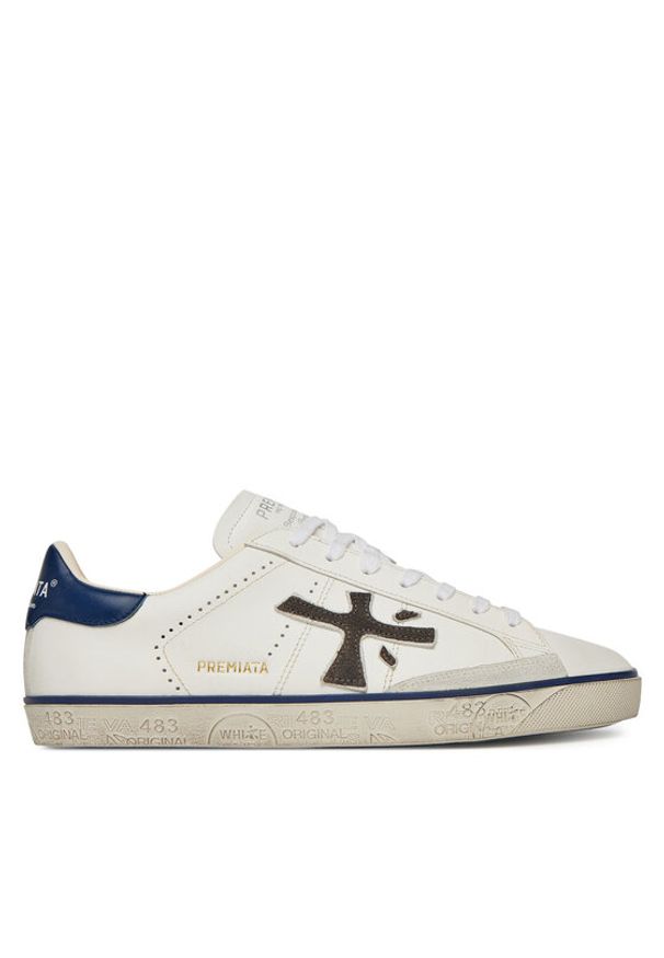 Premiata Sneakersy STEVEN VAR 7503 Biały. Kolor: biały. Materiał: skóra