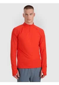 4f - 4F Bluza do biegania regular szybkoschnąca męska - czerwona XL. Kolor: czerwony