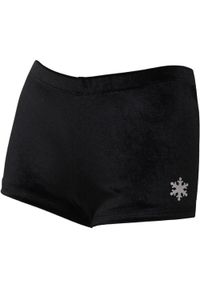 SNOWFLAKE - Spodenki gimnastyczne - dziecięce - czarne - Adult Medium (AM). Kolor: czarny